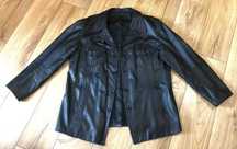 Kurtka męska skórzana marynarka czarna 3XL/4XL 90zł