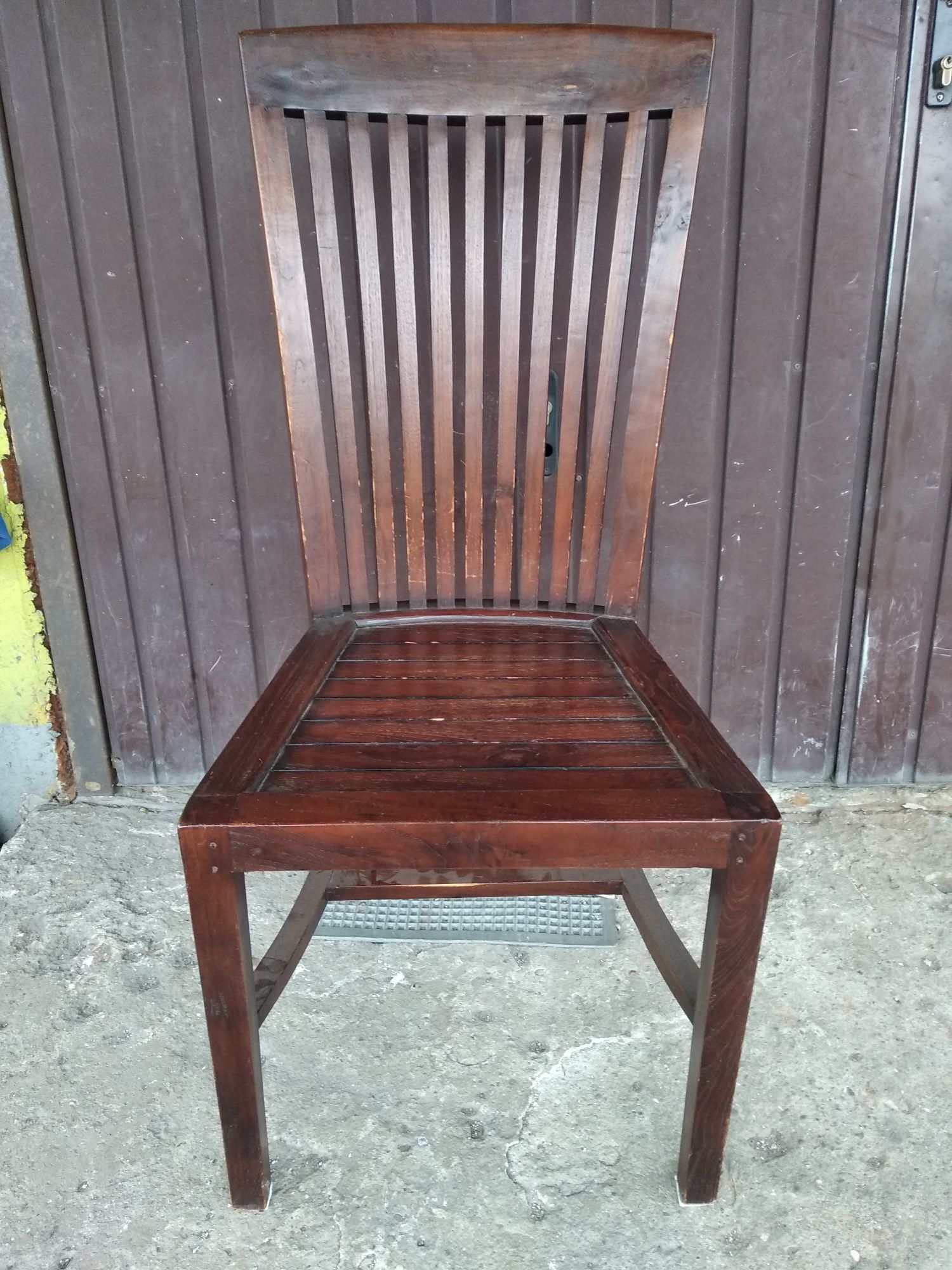 Komplet czterech krzeseł krzesła drewniane meble holenderskie