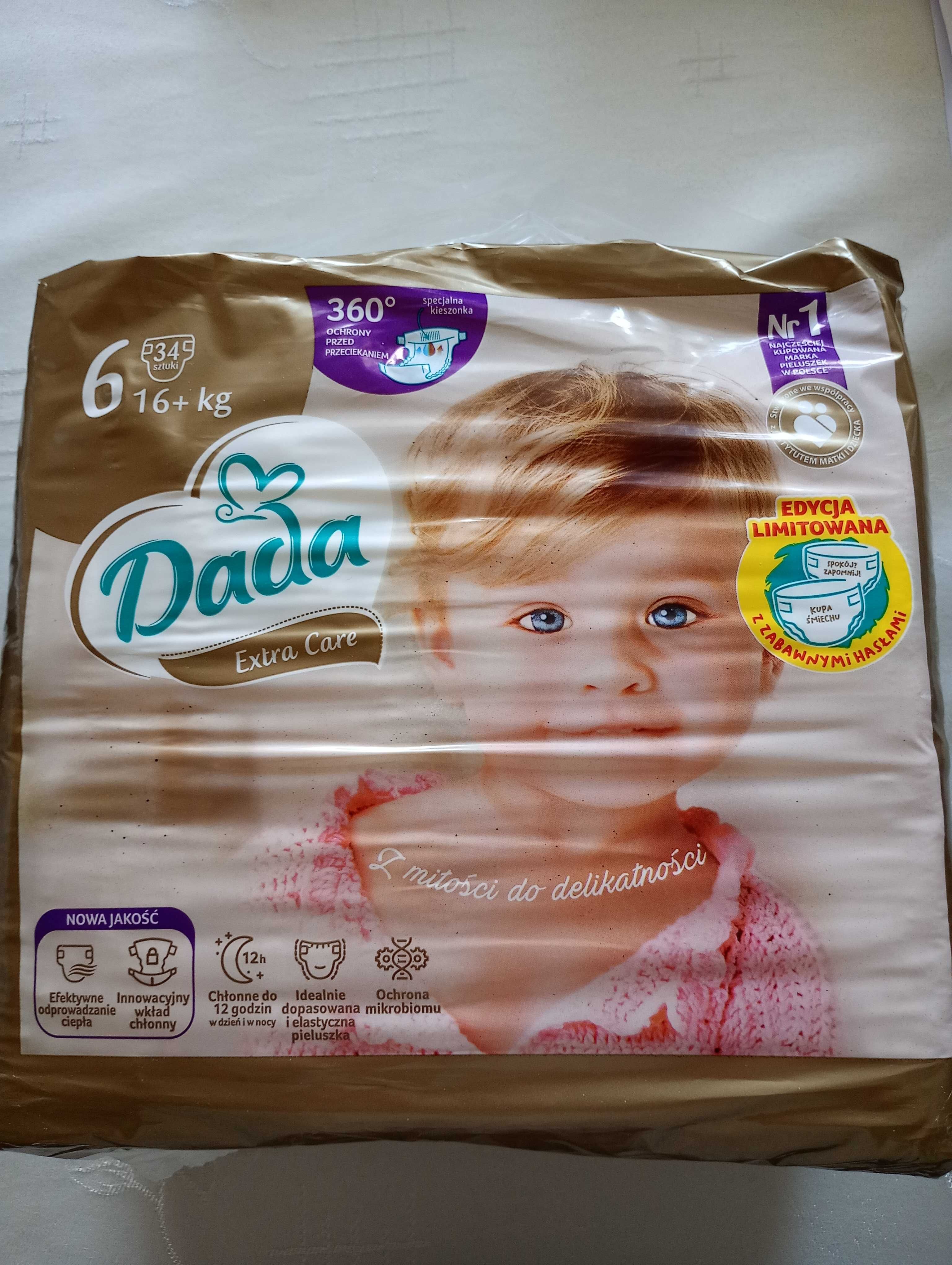 Pieluchy dada 6 16+ kg, 34 sztuki - 3 opakowania.