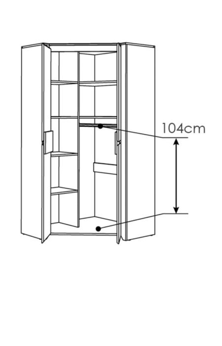 Szafa narożna Agata Angel