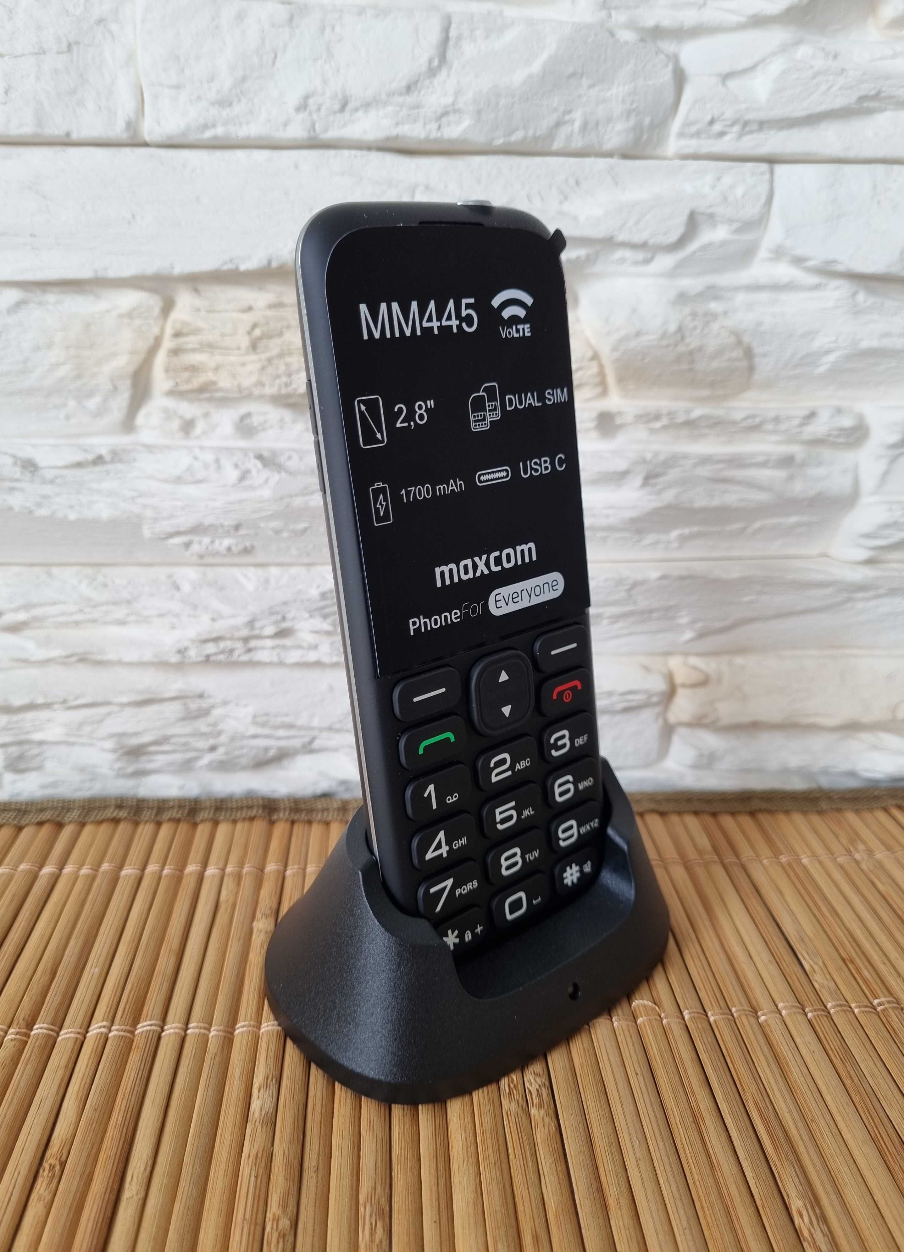 Nowy Telefon Komórkowy Stacjonarny na Kartę SIM Dual MaxCom MM445 4G