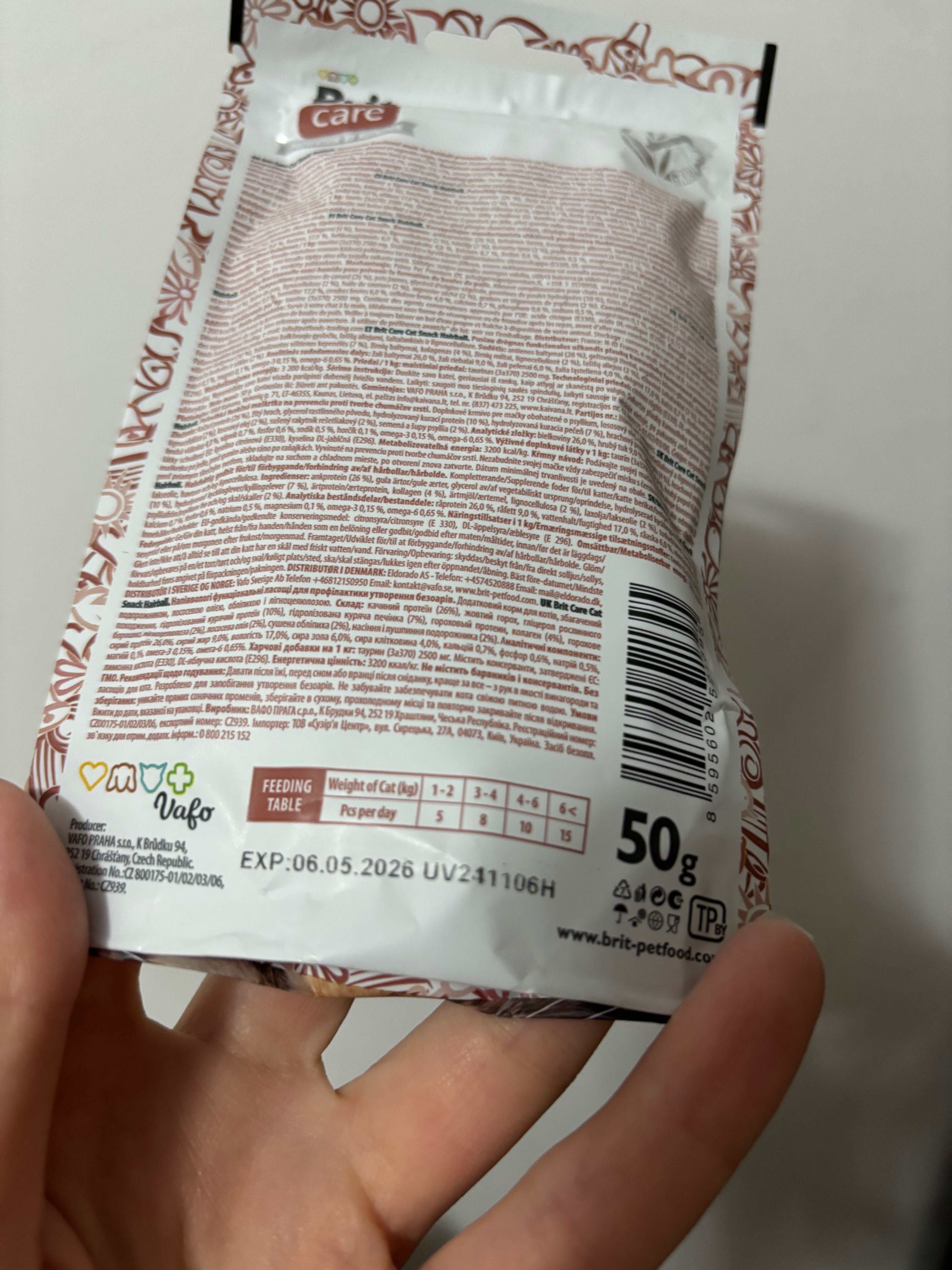 30op brit care superfruits hairball smaczki odklaczanie nagroda