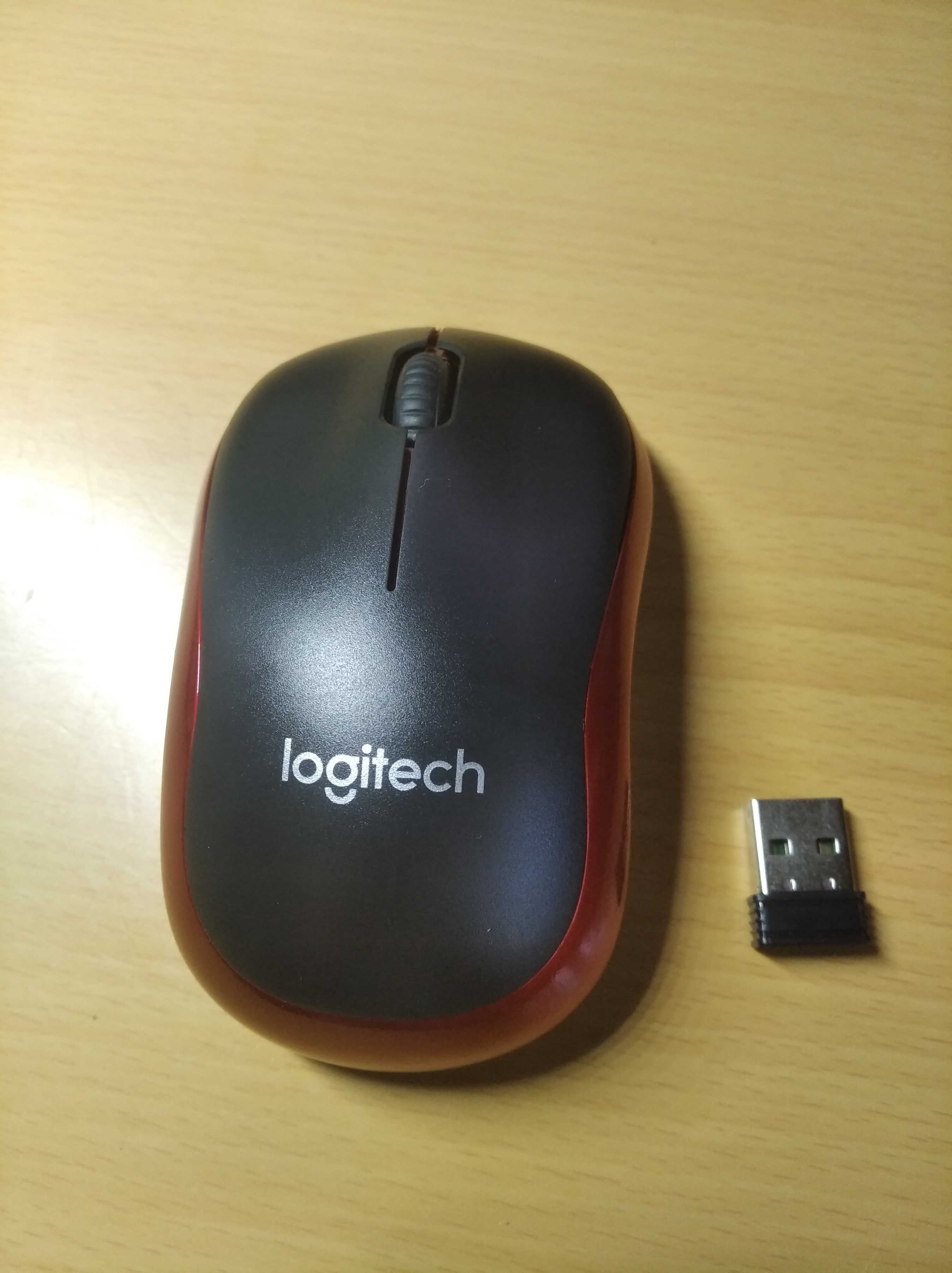 Миша Logitech M185 Black/Red