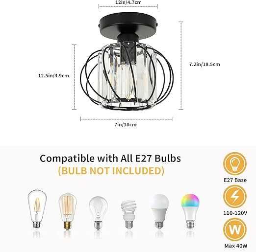 Mini Kryształowy Żyrandol FORCOSO Ø18cm Art Deco