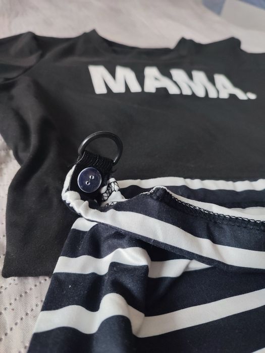 Komplet ciążowy czarny mama