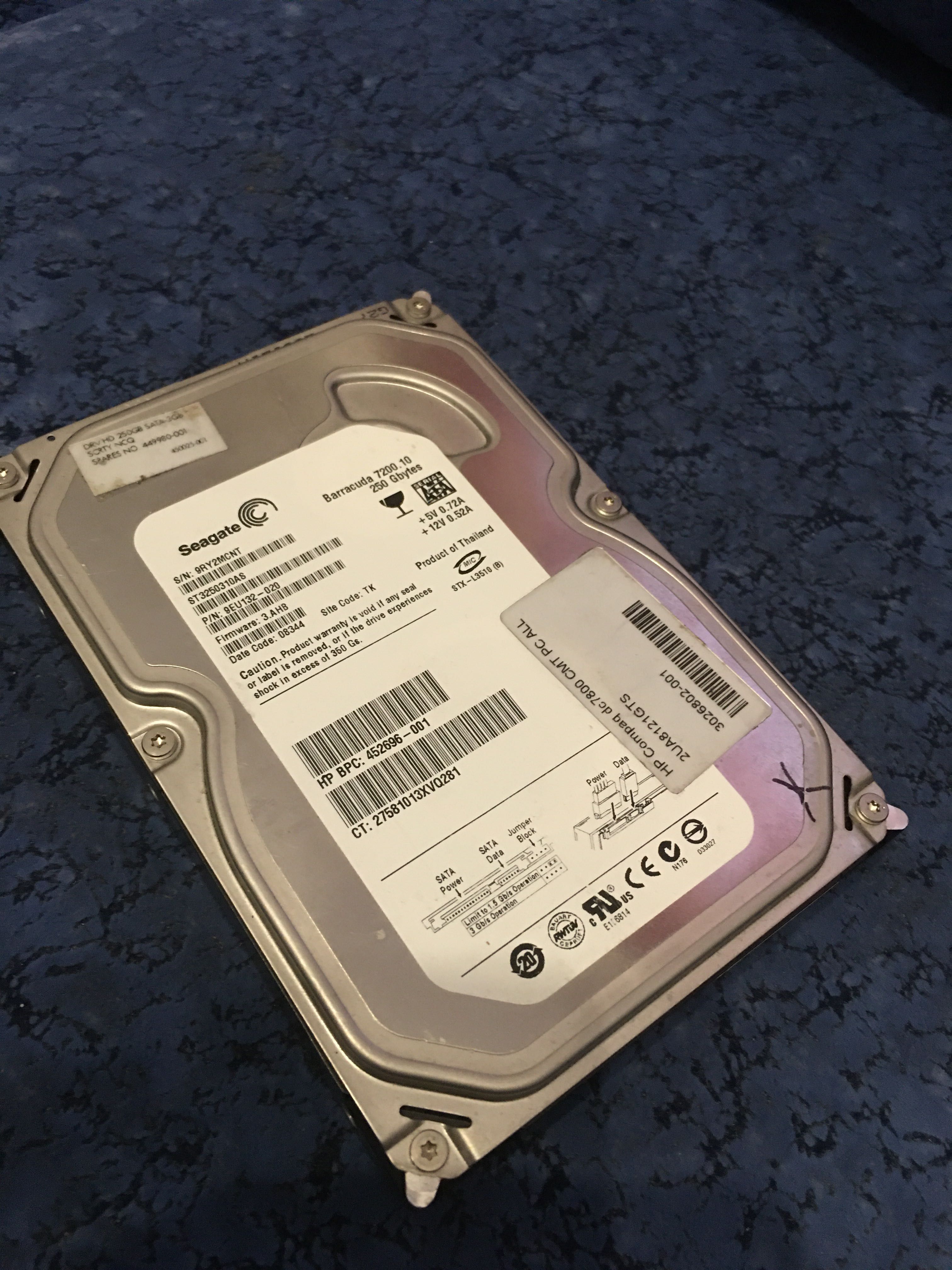 Hard Disk Drive 250gb