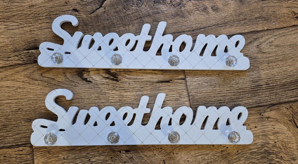 Wieszak z kryształkami Sweet Home 2 szt biały