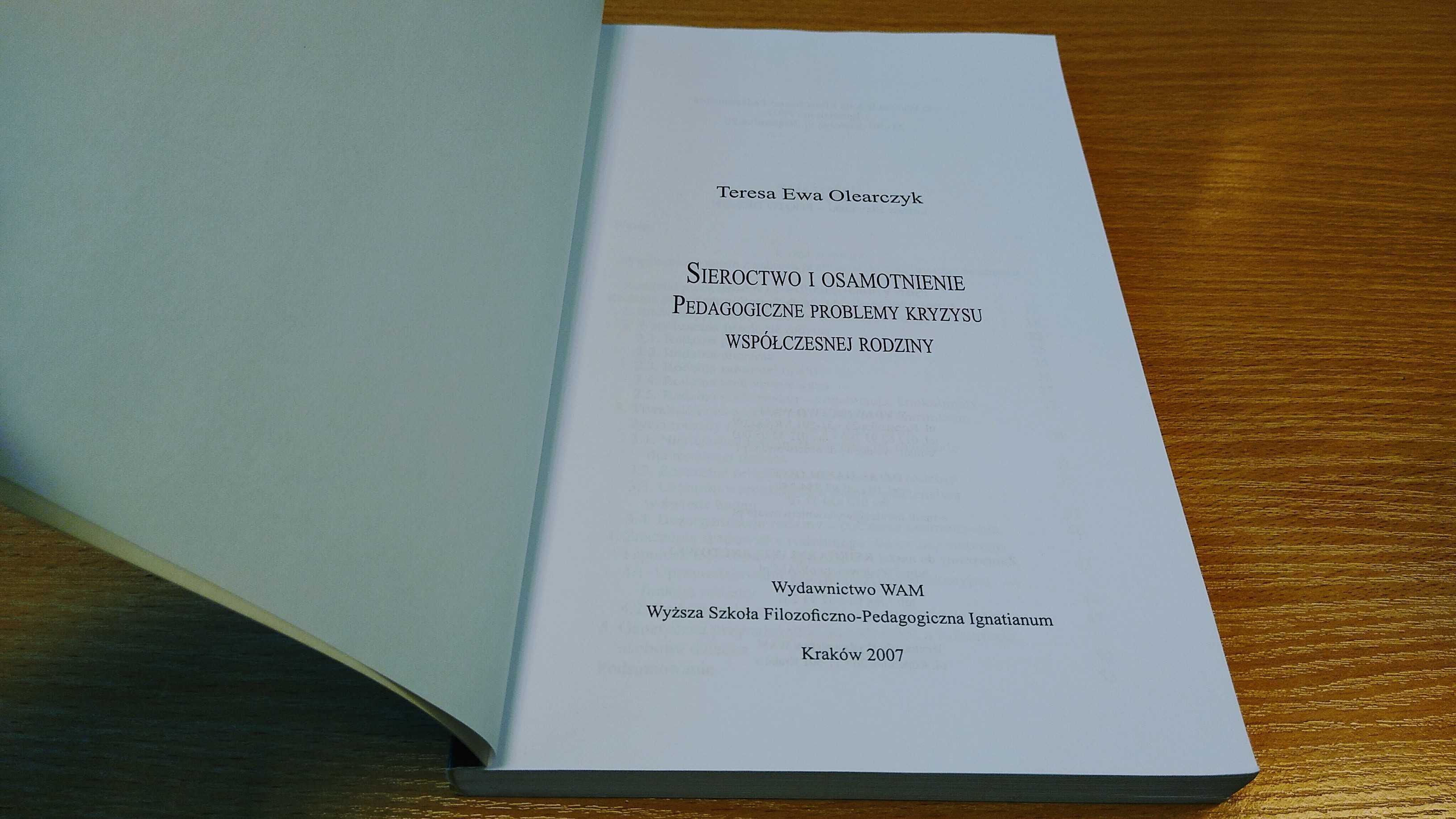 Sieroctwo i osamotnienie pedagogiczne problemy kryzysu Olearczyk