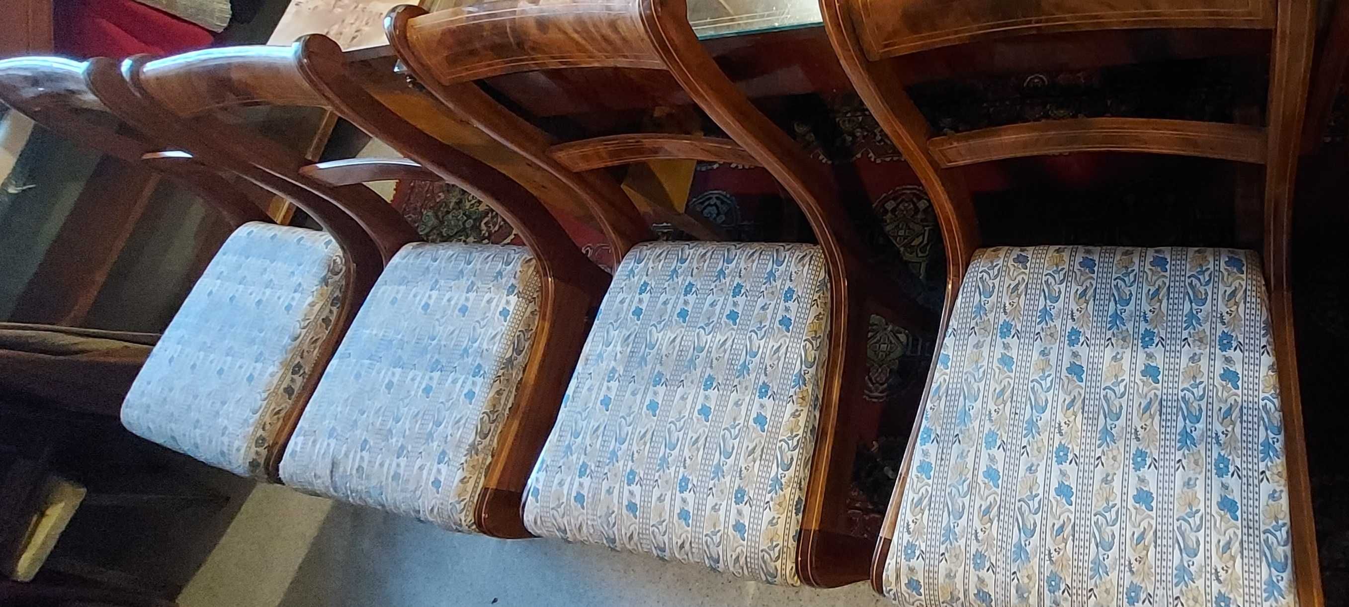 Krzesła krzesło 4 szt drewniane brązowe PRL klasyczne stylowe