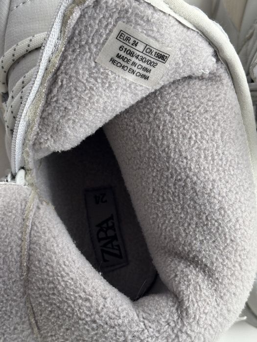 Zara дитячі дутики взуття сіре ботинки