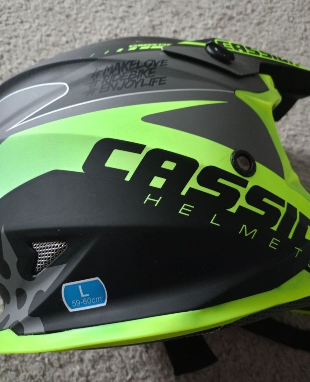 CASSIDA KASK Motocyklowy CROSS L plus Google kameleon