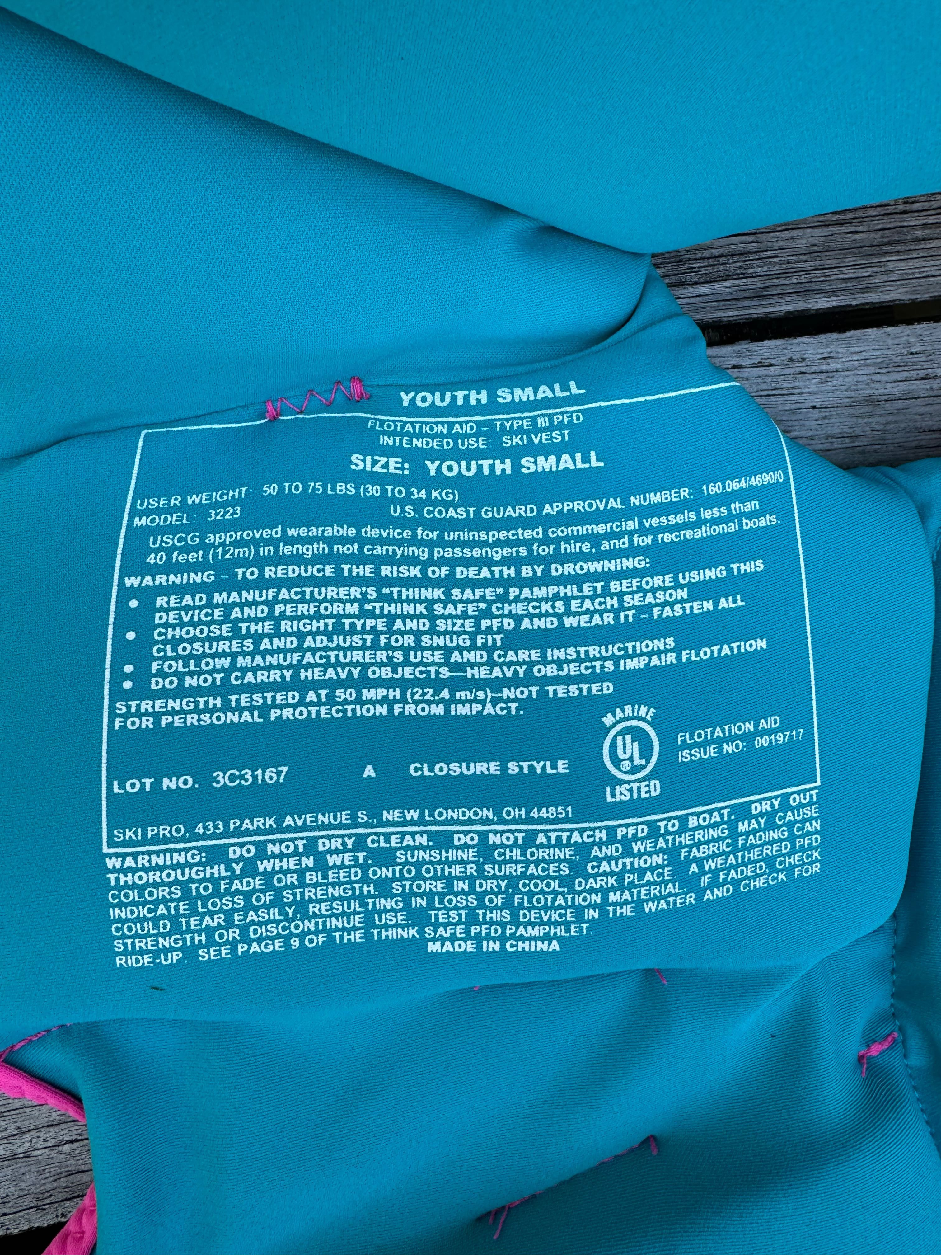 Kamizelka Vest dla dziecka Hyperlite, stan idealny, na wagę 30-34 kg