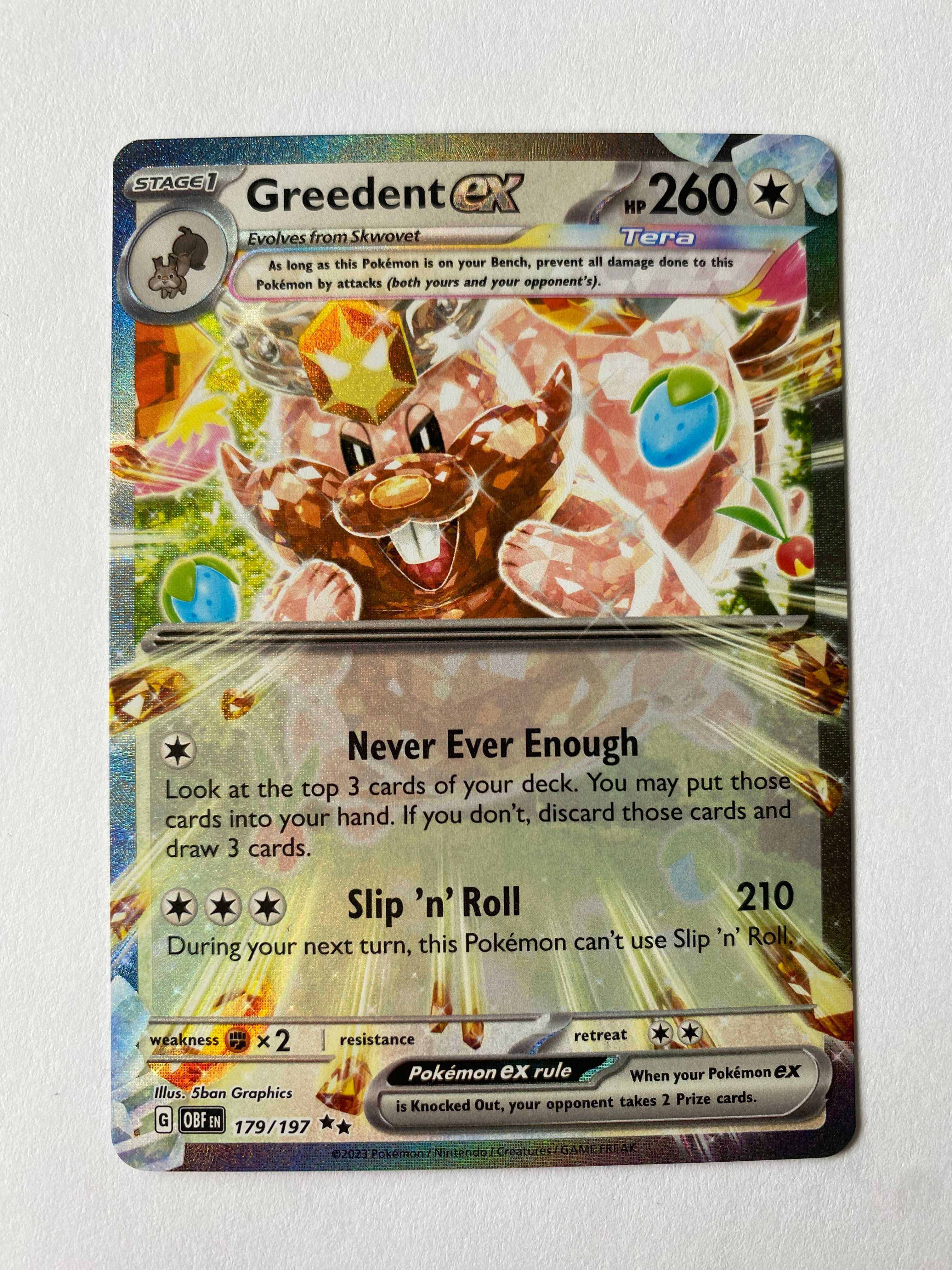 Karta Pokemon: Greedent ex (OBF 179) / Obsidian Flames