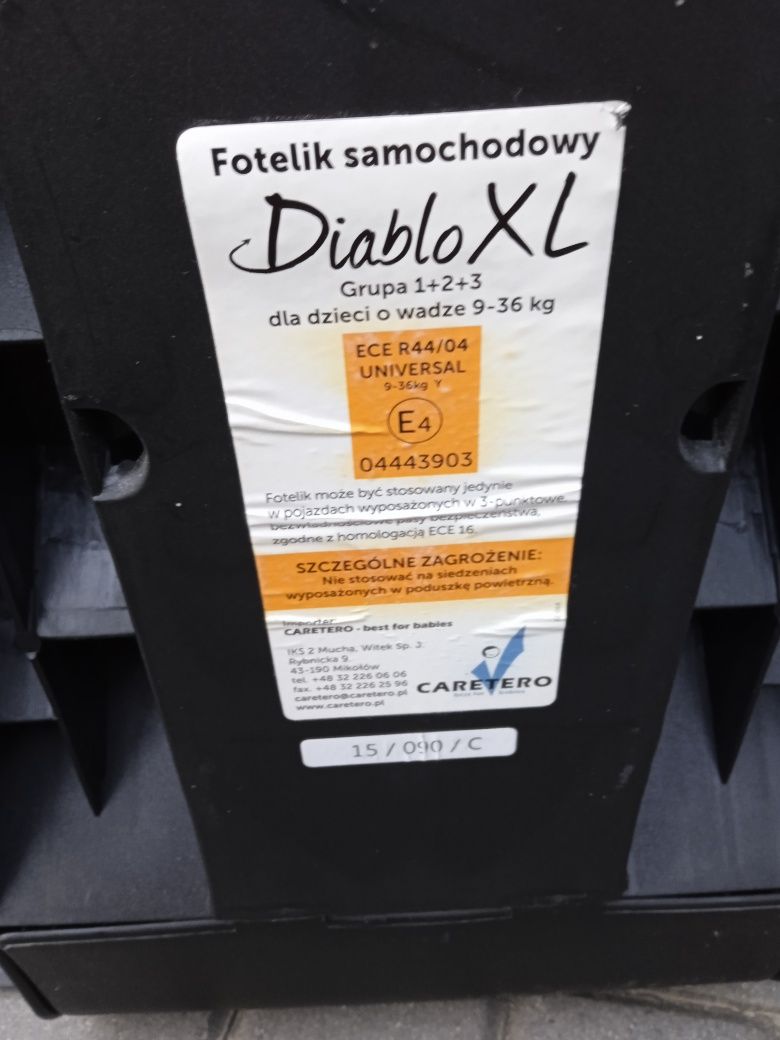 Fotelik dziecięcy Caretero Diablo XL