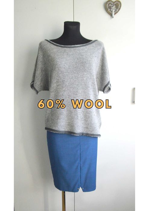 303 Avenue polska marka premium sweter bluzka 60% wełna wool wełniana