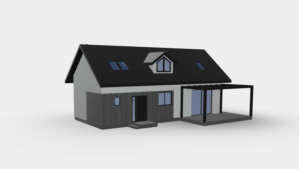 Dom 91m2 w stanie surowym otwartym + działka 14ar - Cześniki, gm.Sitno