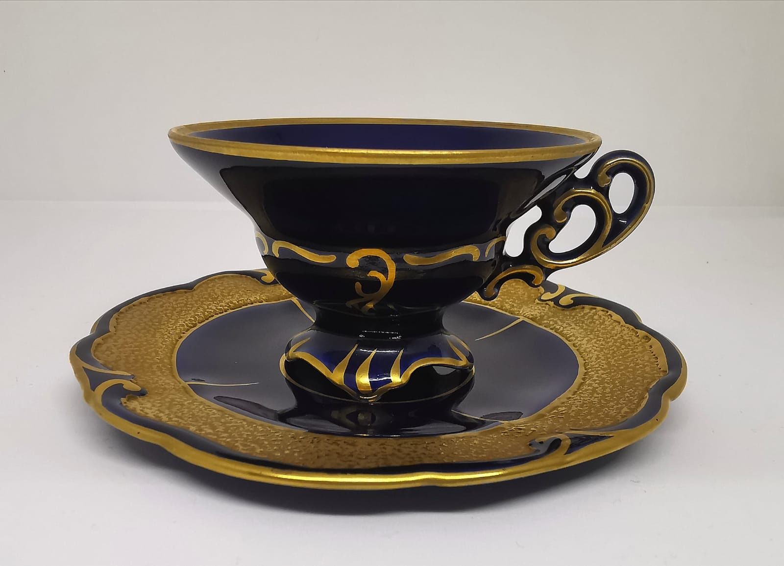 Porcelana ILMENAU Serwis do MOKKA Kobalt BRABANT