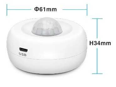 Sensor de movimento e Luz PIR Wi-Fi Tuya