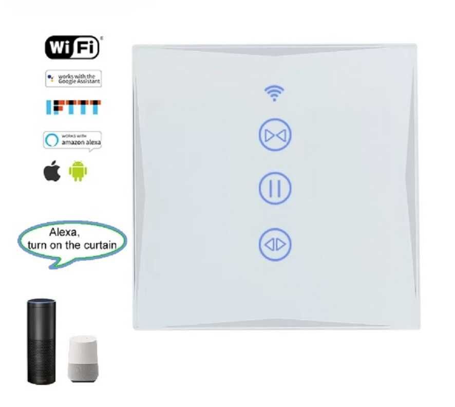 Interruptor Inteligente Para Estores WI-FI Google Home / Alexa / Tyua