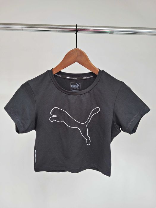 Top crop top bluzka sportowa czarna puma