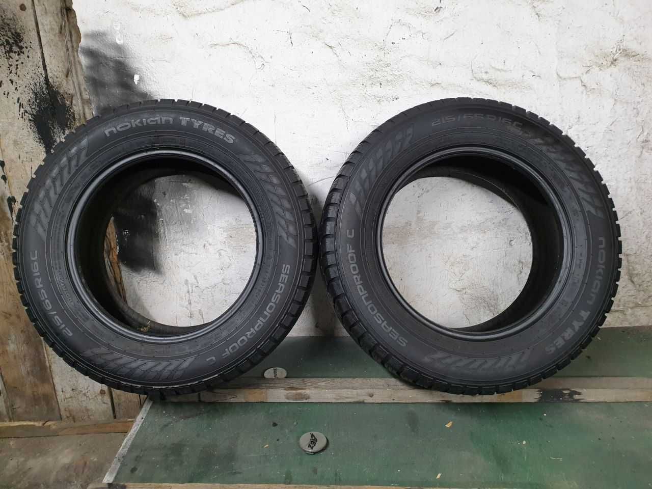 Dwie Opony całoroczne 215/65R16C 6,8mm Nokian Seasonproof C 2022r
