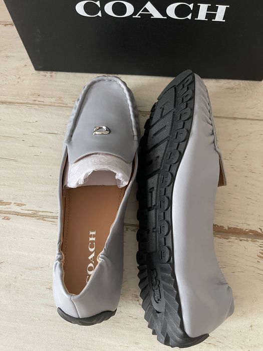 COACH Ronnie Loafer, Серые лофферы натуральная кожа р 39