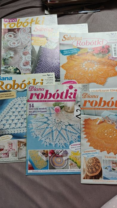 6 gazetek z wzorami na szydełko