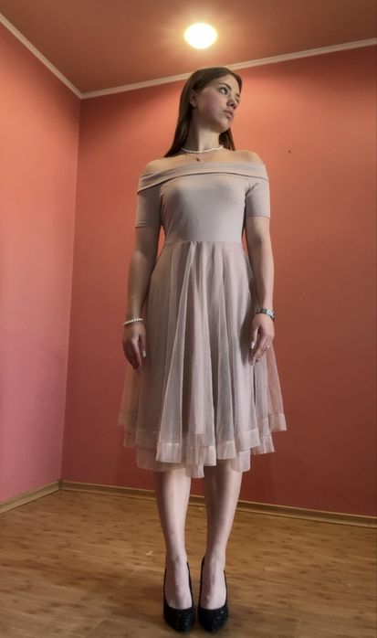 Святкова пудрова сукня