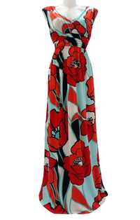 Шикарное яркое длинное брендовое платье marks Spenser в цветы