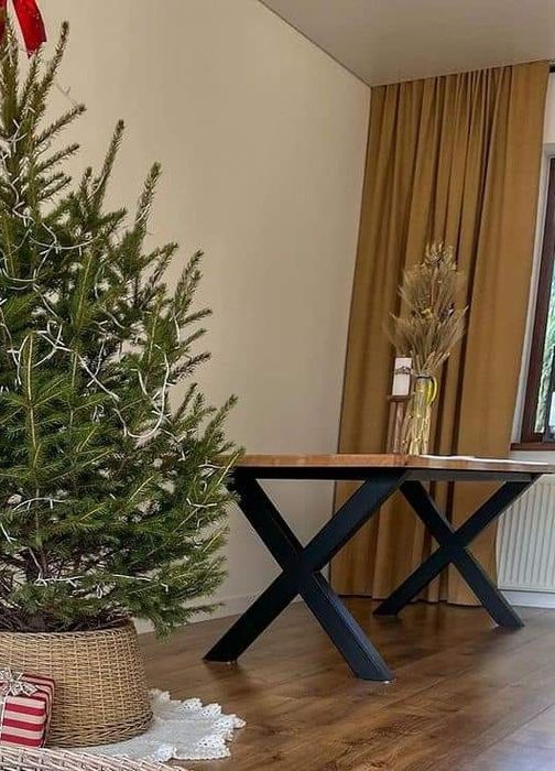 Zasłona Ria Welurowa musztardowa