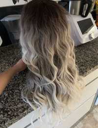 Nowa peruka lace front blond