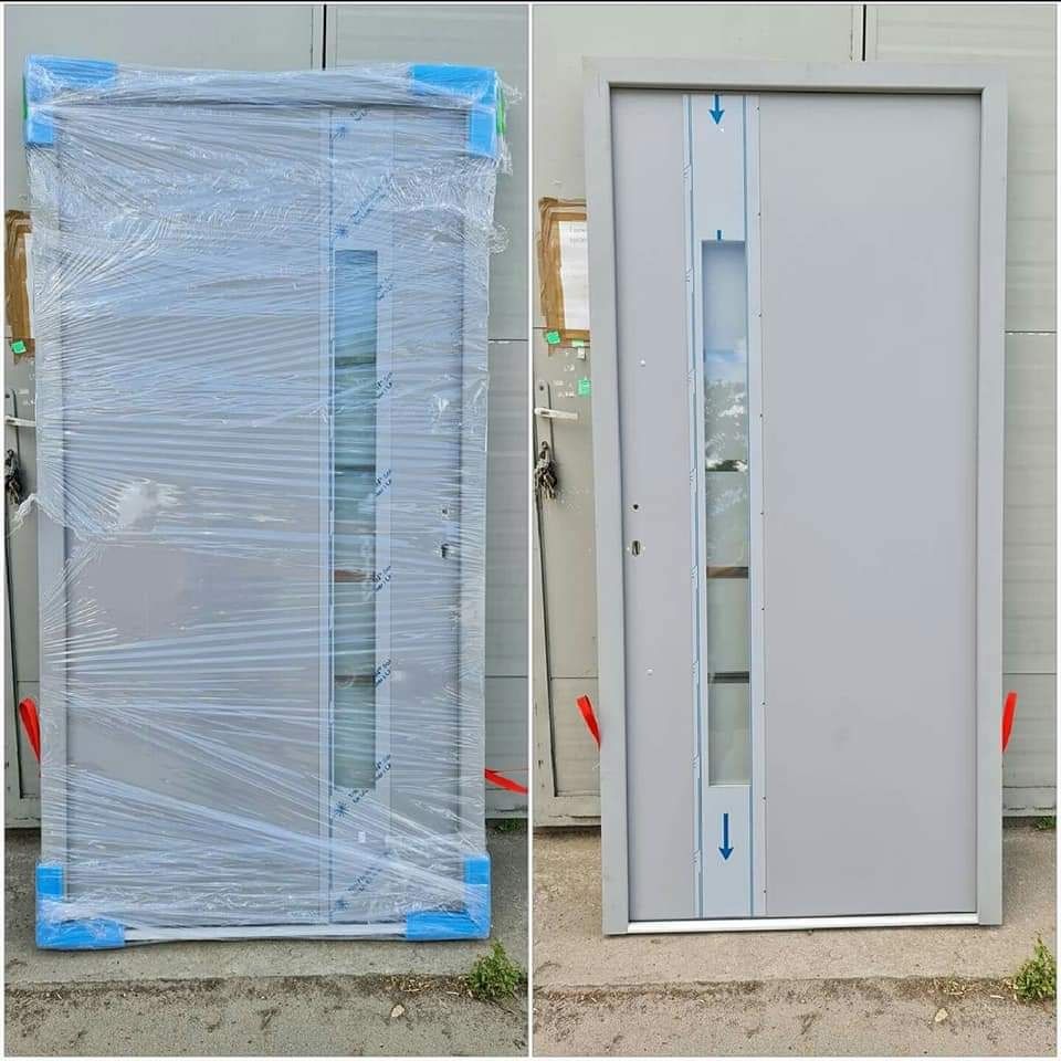 Drzwi zewnętrzne z antabą Ocieplaną aluminiową ościeżnicą