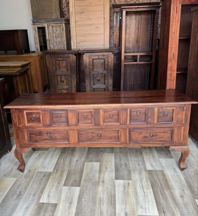 Szafka kolonialna, wyjatkowa komoda z drewna, rustykalna, vintage