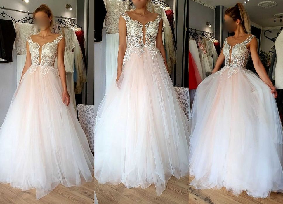 Suknia ślubna wysoka kobieta niepowtarzalna sukienka r38 36 40