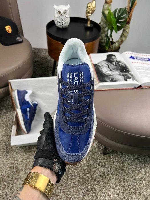 Чоловічі кросівки лакоста Lacoste Elite Active PRM Navy White [41-45]