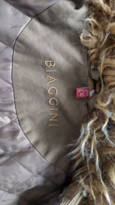 Biaggini kurtka damska ocieplana przejściowa khaki futerko bez kaptura