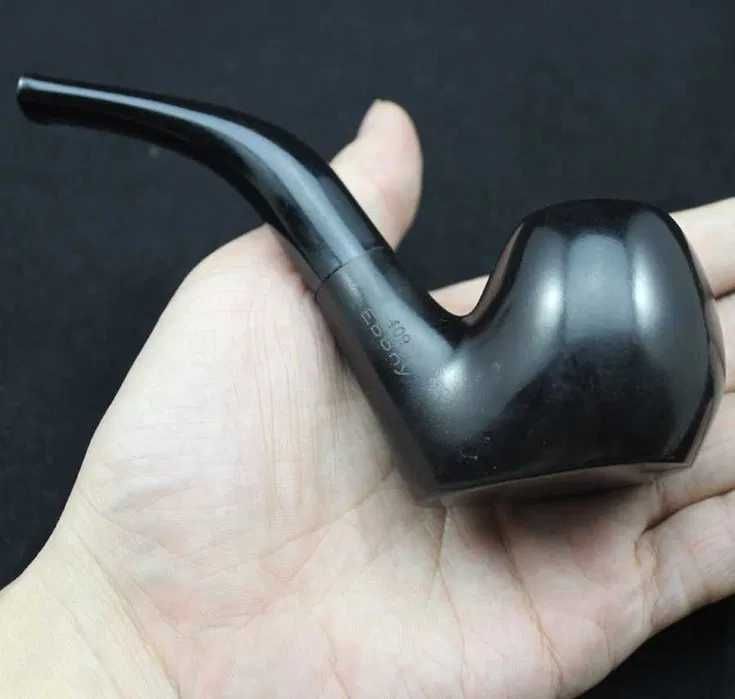 cachimbo NOVO artesanal ébano madeira + bolsa + Filtros fumar tabaco