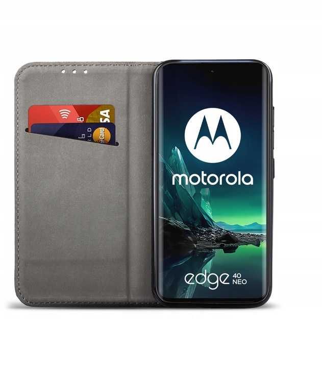 Etui Smart Magnet do Motorola Edge 40 Neo + Szkło Hartowane