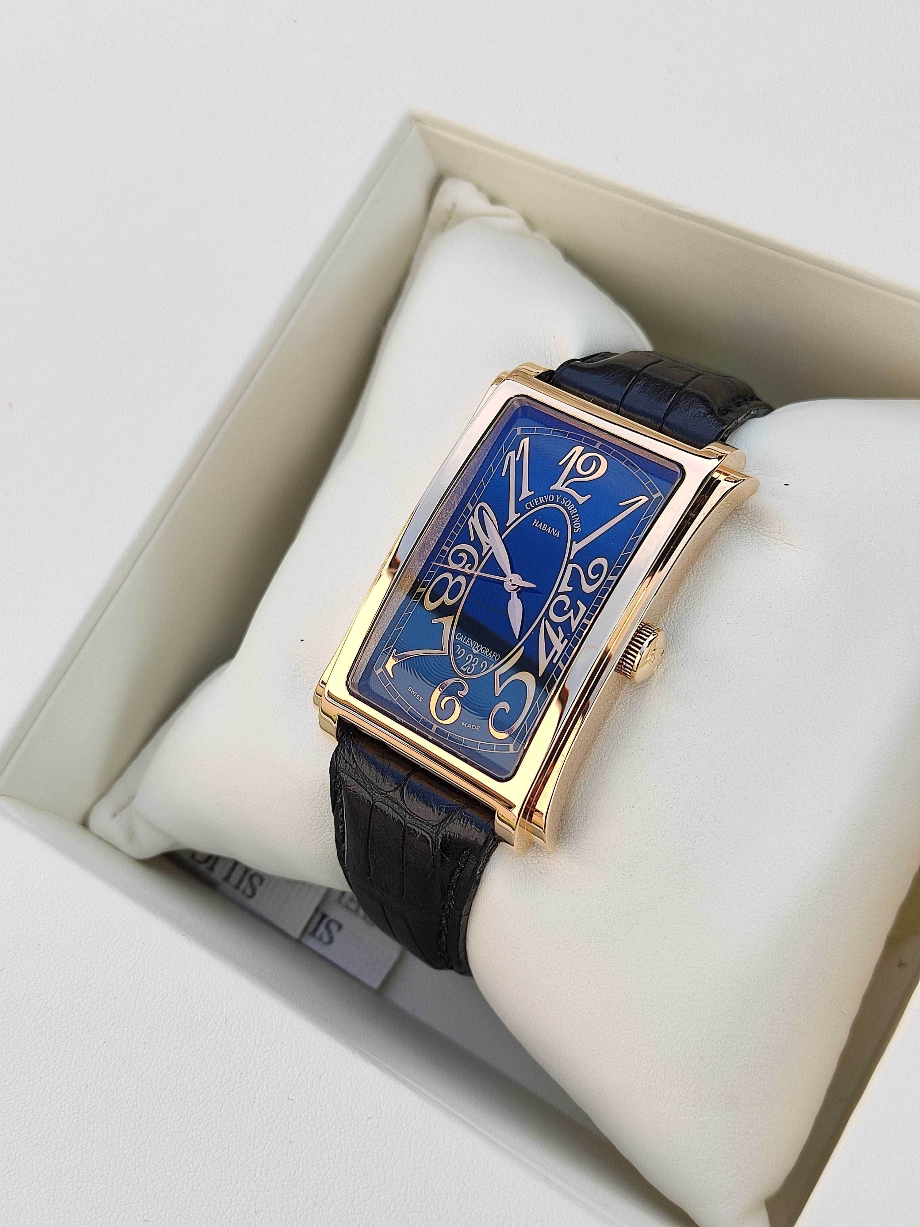 CUERVO Y SOBRINOS Prominente  gold 18K złoto 750 Limited złoty zegarek