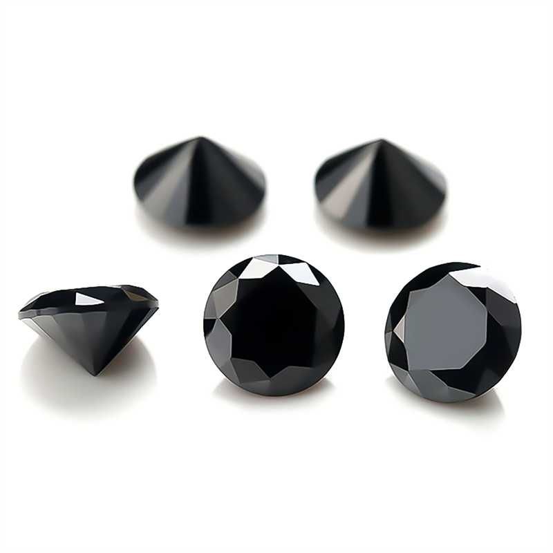 Diament Moissanit Czarny 6,5MM-1CT VVS1-D