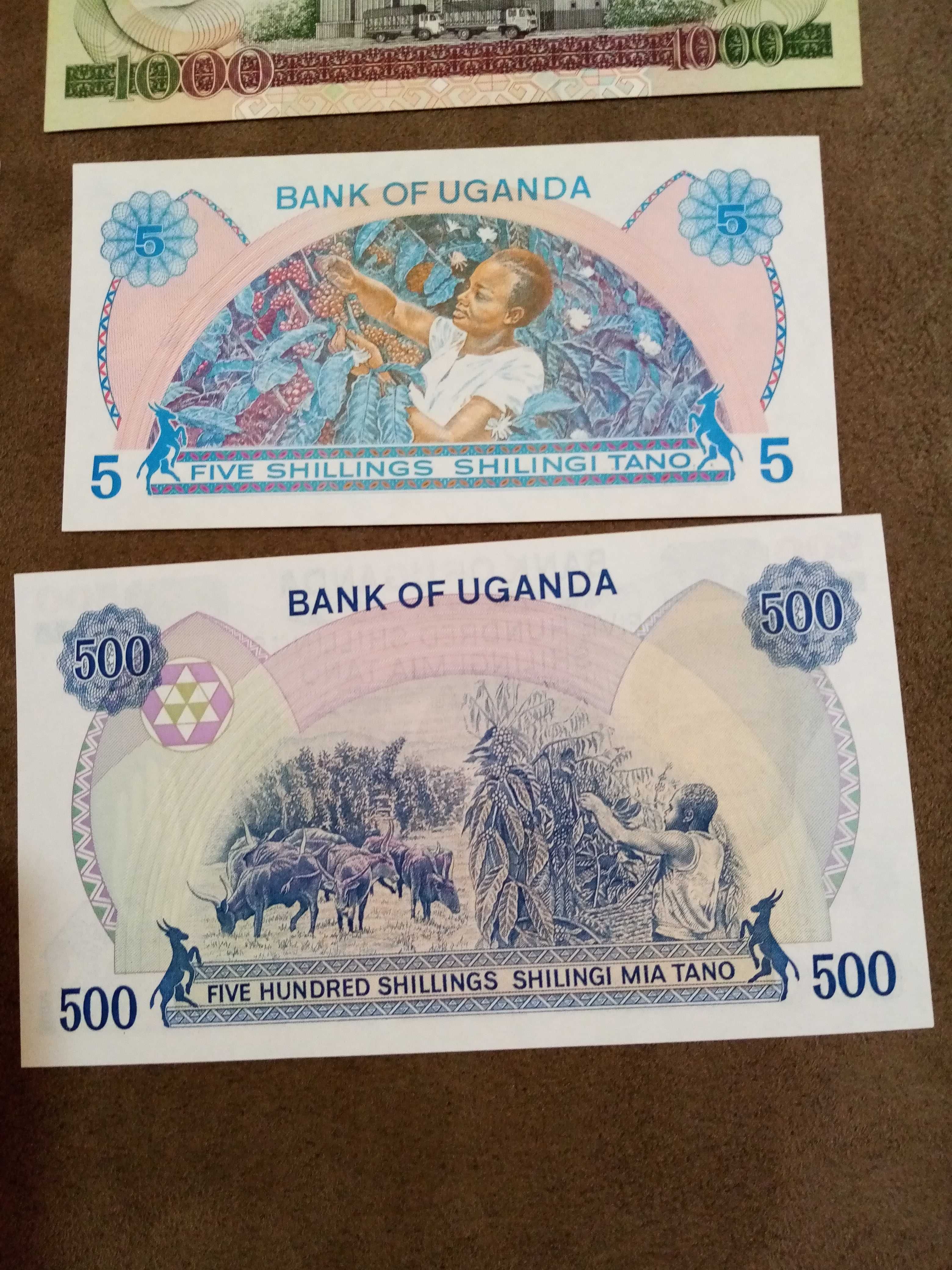 UGANDA lote de 10 notas novas. Não Circuladas conforme foto.