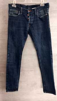 Granatowe jeansy H&M rozmiar 33/32, stan dobry.