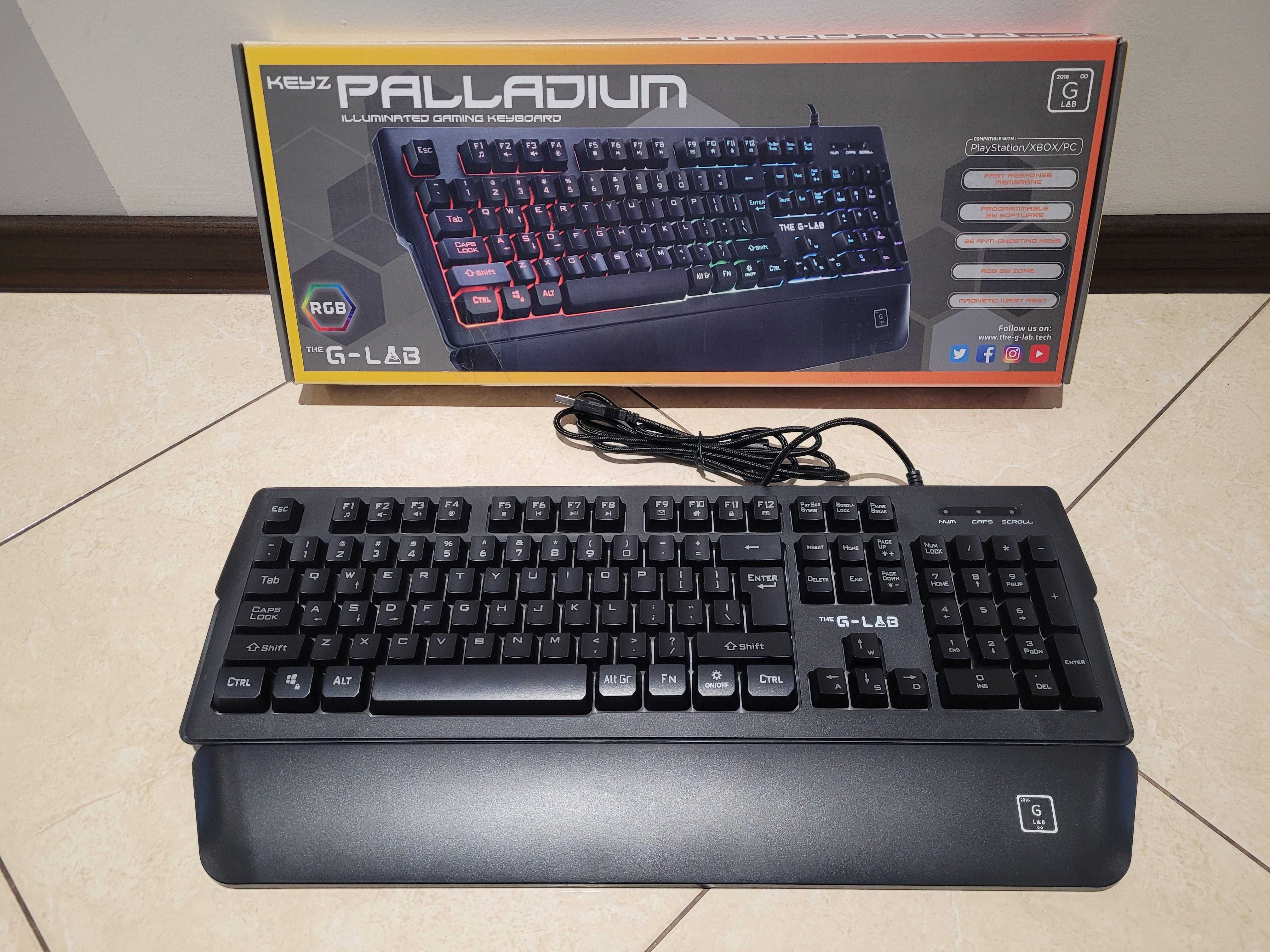 G-LAB Keyz Palladium Klawiatura gamingowa przewodowa INT QWERTY