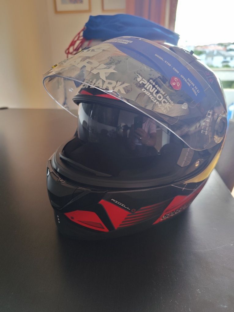 Capacete shark novo , tamanho S