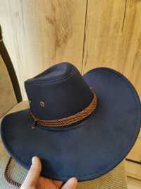 Kapelusz kowbojski cowboy western niebieski