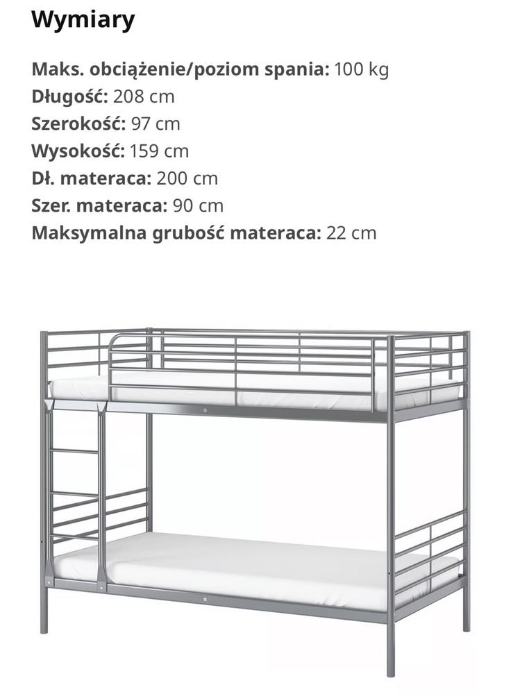 Łóżko Ikea pietrowe