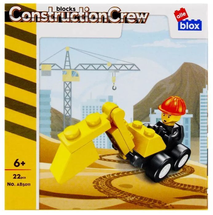 Klocki Konstrukcyjne 22 Elementy Budowa Koparka Alleblox 492792
