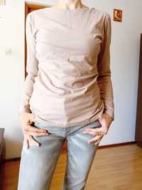 bluzka damska Megi bawełniana beżowa tshirt