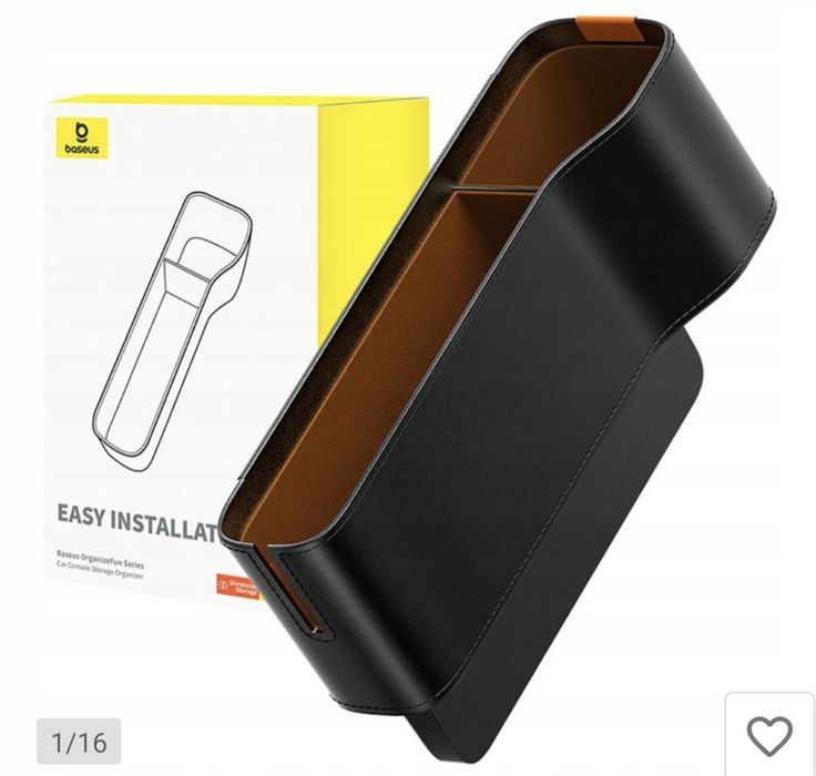 BASEUS uchwyt organizer samochodowy na kubek telefon schowek kieszeń