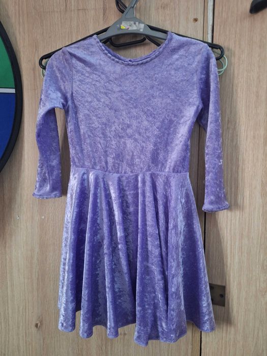 Sukienka welurowa do tańca 110/116/122 cm.